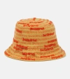 Jacquemus Embroidered-logo Bucket Hat In Beige