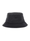 Jacquemus Dark Grey Embroidered Logo Bucket Hat In Gray