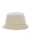 Jacquemus Beige Embroidered Logo Bucket Hat In Brown