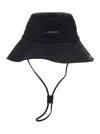 Jacquemus Le Bob De-nimes Blue Bucket Hat With Logo Lettering On The Front And Adjustable Strap In Cotton Man In Blue