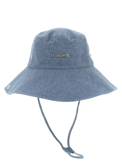 Jacquemus Le Bob De-nîmes Bucket Hat In Blue