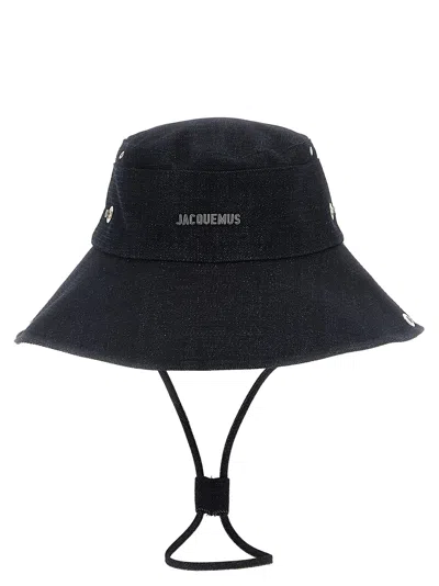 Jacquemus Le Bob De-nîmes Bucket Hat In Blue