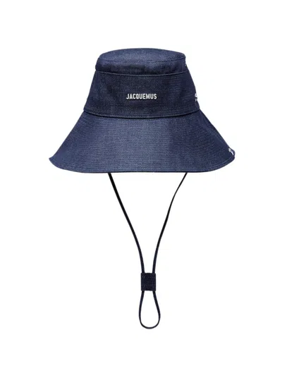 Jacquemus Le Bob De-nimes Bucket Hat Navy In Blue