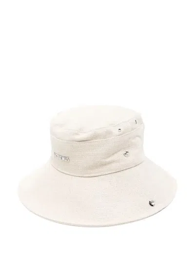 Jacquemus Le Bob De-nimes Bucket Hat In White