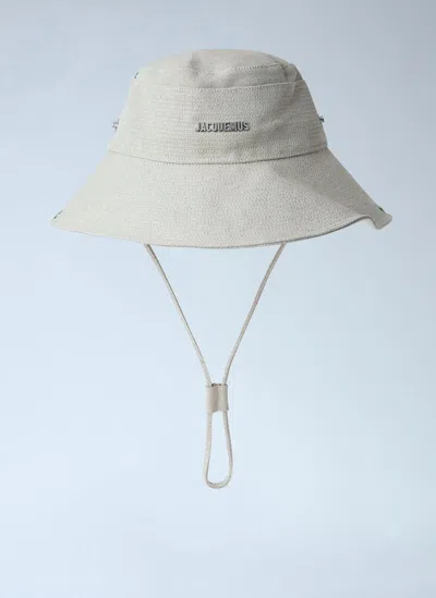 Jacquemus Le Bob De-nîmes Bucket Hat In Gray