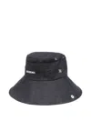 Jacquemus Cotton Hats In Black