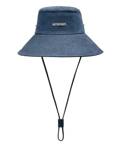 Jacquemus Le Bob De-nimes In Linen And Cotton Accessories In Blue