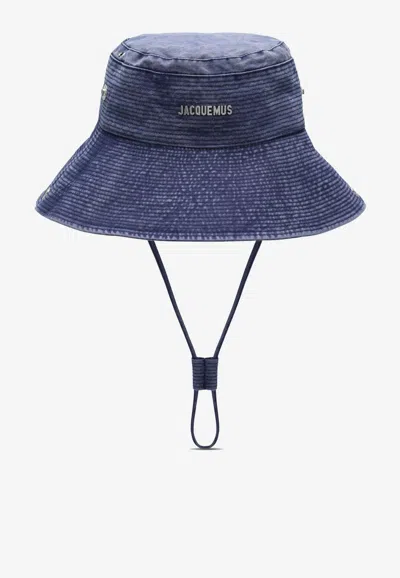 Jacquemus Le Bob Denim Bucket Hat In Blue