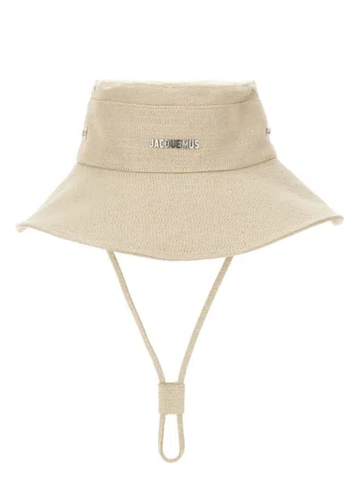 Jacquemus Le Bob Denimes Bucket Hat In Ivory