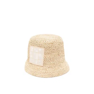 Jacquemus Le Bob Ficiu Bucket Cap Women In Neutral