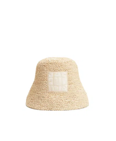 Jacquemus Le Bob Ficiu Bucket Hat In Nude
