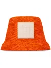 Jacquemus Le Bob Ficiu Bucket Hat In Orange