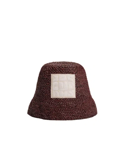 Jacquemus Le Bob Ficiu Bucket Hat In Red
