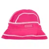 Jacquemus Le Bob Frescu Bucket Hat In Pink Nylon In Pink