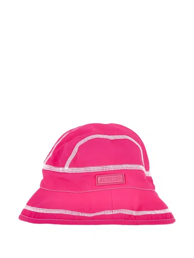 Pre-owned Jacquemus Le Bob Frescu Overlock Bucket Hat In Pink