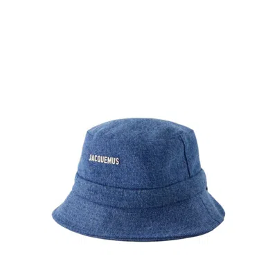 Jacquemus Le Bob Gadjo Bucket Hat - Cotton - Blue