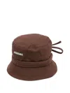Jacquemus Le Bob Gadjo Cotton Bucket Hat In Brown 850