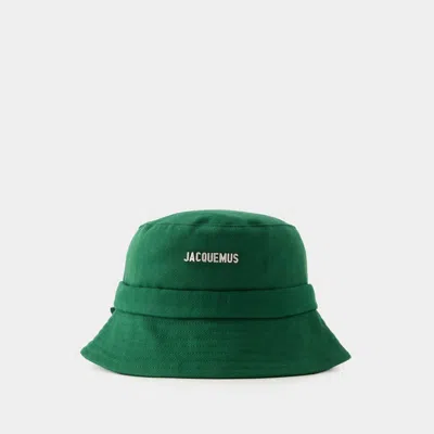 Jacquemus Le Bob Gadjo Bucket Hat In Green