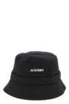 Jacquemus Black Le Bob Gadjo Solid Bucket Hat In Black