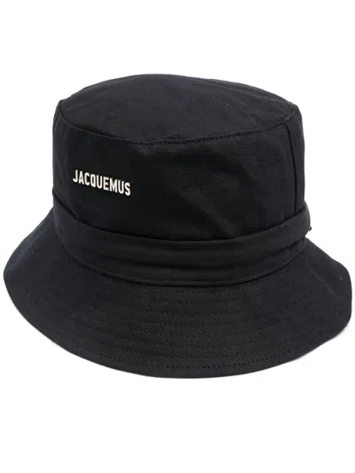 Jacquemus Logo Hat In Black