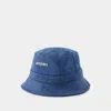 Jacquemus Le Bob Gadjo Bucket Hat -  - Cotton - Blue In Blue