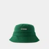 Jacquemus Le Bob Gadjo Bucket Hat In Green