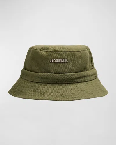 Jacquemus Le Bob Gadjo Bucket Hat In Khaki