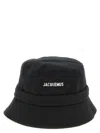 Jacquemus Black Le Bob Gadjo Solid Bucket Hat In Metallic