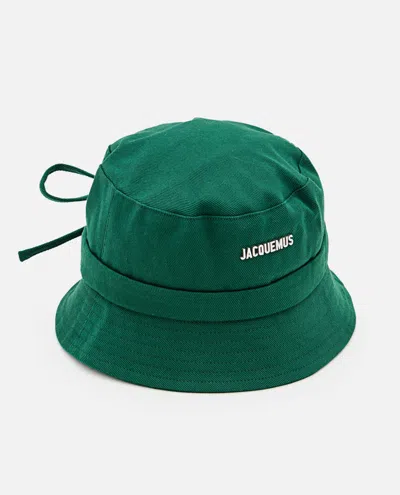 Jacquemus Le Bob Gadjo Cotton Bucket Hat In Green
