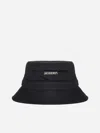 Jacquemus Le Bob Gadjo Cotton Hat In Black