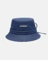 Jacquemus Le Bob Gadjo Cotton Logo Bucket Hat In Blue