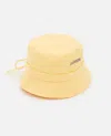 Jacquemus Le Bob Gadjo Cotton Bucket Hat In Yellow