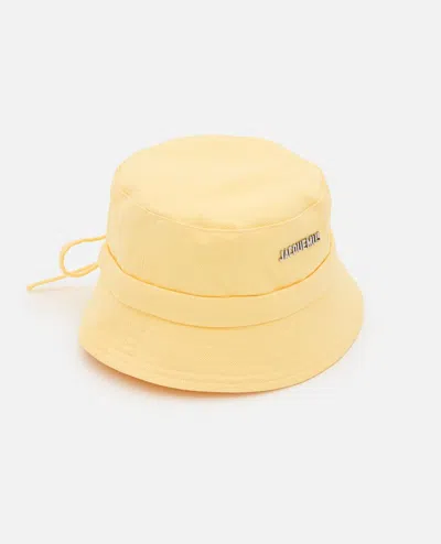 Jacquemus Le Bob Gadjo Cotton Bucket Hat In Yellow