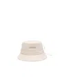 Jacquemus Le Bob Gadjo Knotted Bucket Hat In White