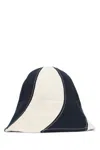 Jacquemus Striped Canvas Bob Hat In Neutral