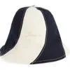 Jacquemus Off-white & Navy 'le Bob Gelato' Bucket Hat In Navy/off-white