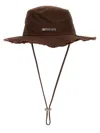 Jacquemus Artichaut Hat Frayed Edge In Brown