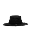 Jacquemus Artichaut Frayed Expedition Hat In Black In Black