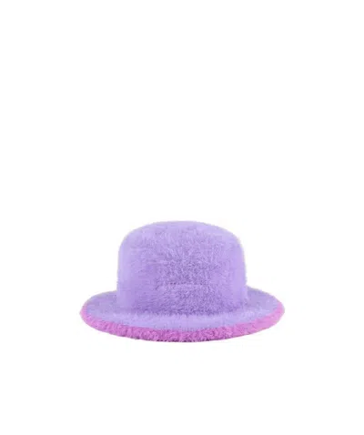 Jacquemus Le Bob Neve Bucket Hat In Purple