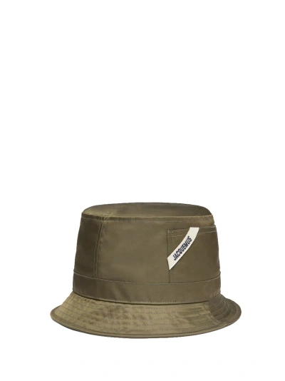 Jacquemus Le Bob Ovalie Bucket Hat In Green