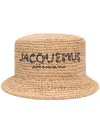 Jacquemus Le Bob Pesco Straw Bucket Hat In Brown