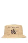 Jacquemus Raffia Fisherman Hat Hats Beige In Natural