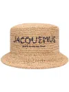 Jacquemus Le Bob Pesco Straw Bucket Hat In Natural