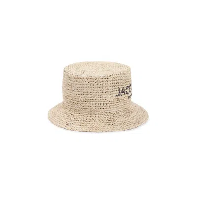 Jacquemus Le Bob Pesco Natural Raffia Hat In Neutrals