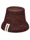 Jacquemus Le Bob Raphia Bucket Hat In Brown