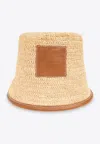 Jacquemus 'le Bob Soli' Beige Bucket Hat With Logo Patch In Beige