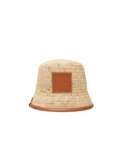 Jacquemus Le Bob Soli Bucket Hat In Nude