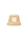 Jacquemus Logo Patch Bucket Hat In Neutral