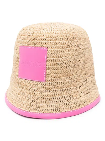 Jacquemus Le Bob Soli Bucket Hat In Pink & Purple