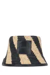 Jacquemus 'soli' Bucket Hat Contrast Trim In Naturalblack